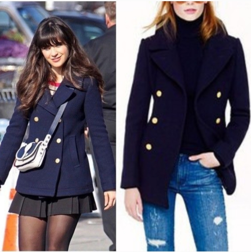 J CREW Peacoat Wool By Nello Gori 100% Wool Burnt Dark Orange Jacket Size 8 - Picture 4 of 15